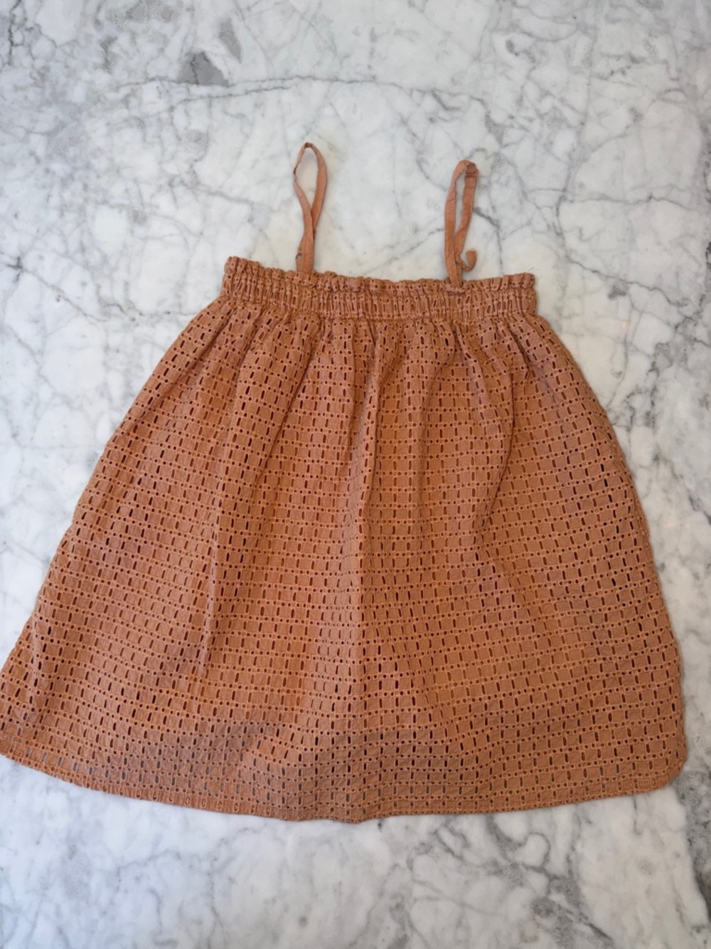 Rylee + Cru Terracotta Eyelet Sundress 4/5Y